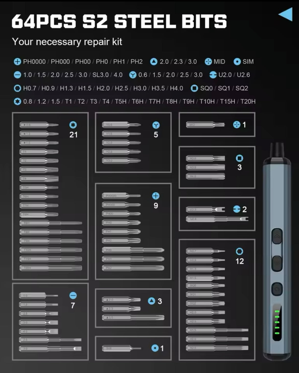 Precision Electric Screwdriver Set